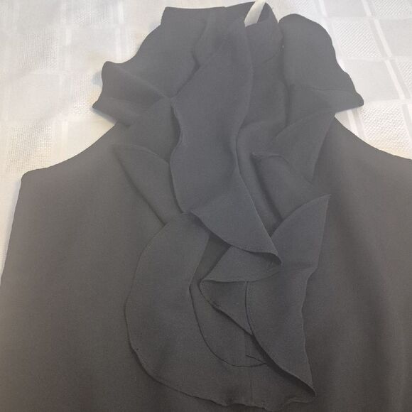 Adiva Black Ruffled Halter Top - Picture 14 of 16